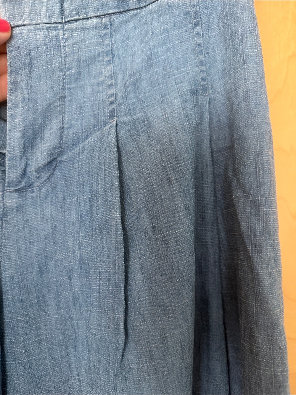 Alice + Olivia Blue Wide-Leg Pants - Picture 3 of 6